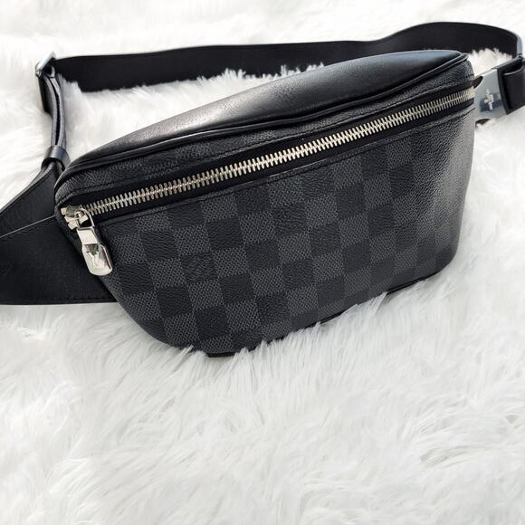 Louis Vuitton Handbags - Louis Vuitton Damier Graphite Campus Bumbag Black Preloved